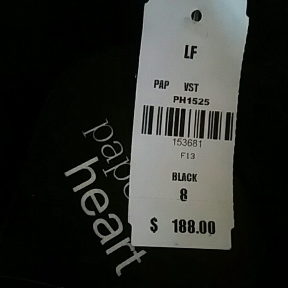 NWT LF Cropped Layered Moto Vest - Picture 4 of 4